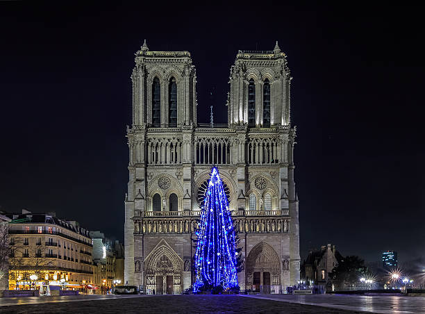 istock Christmas tree at Notre Dame de Paris 500961498
