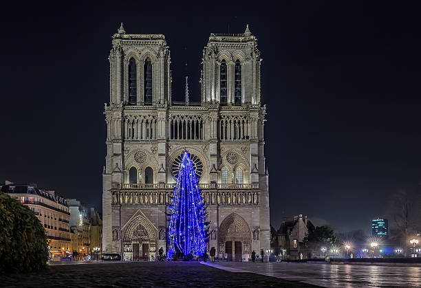 istock Christmas tree at Notre Dame de Paris 500961508
