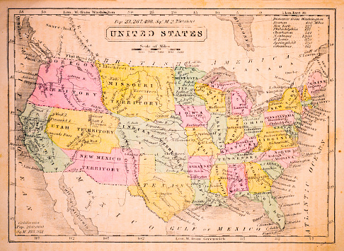 United States 1852 Map