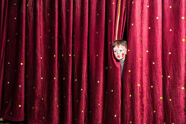 istock Little boy in makeup waiting for his acting cue 500965416