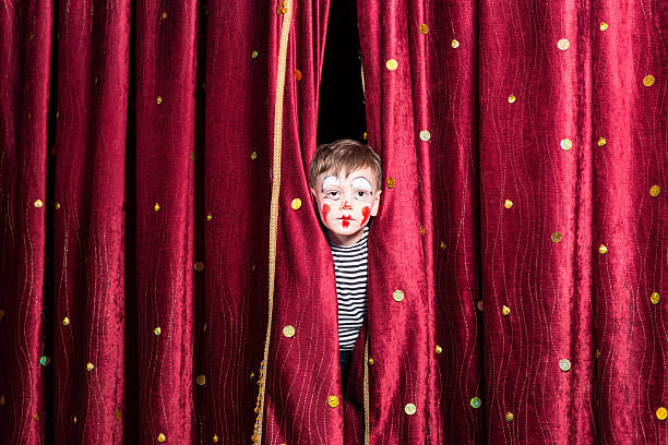 istock Cute little boy wearing face paint and a costume 500965602