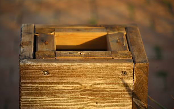 istock Wooden Street Bin 500965630
