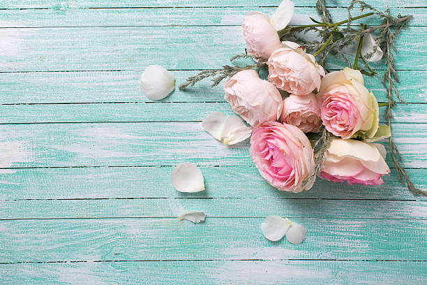 istock Postcard with rose  flowers 500966892
