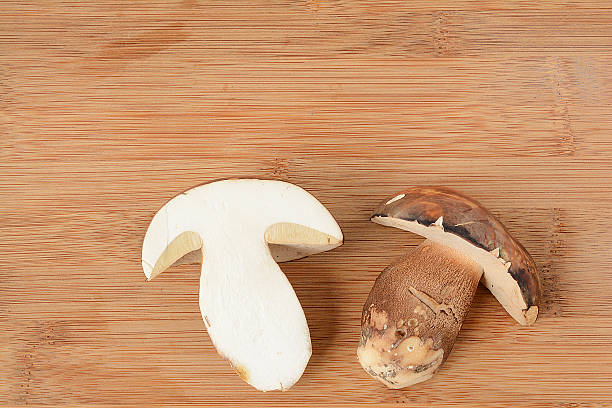 istock Dark cep cross section on wood 500970168