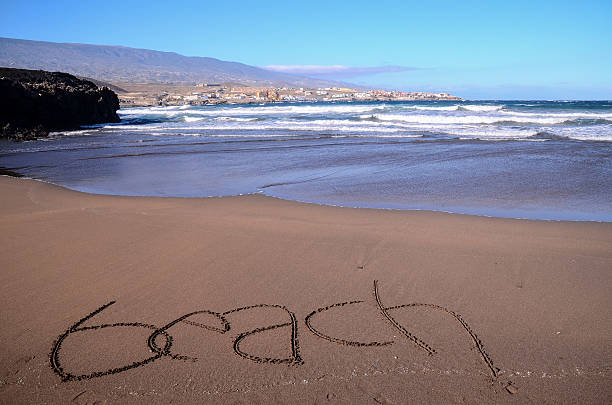 istock Word Written on the Sand 500989994