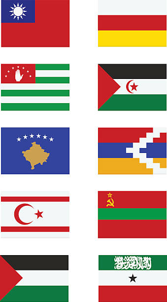 비인식된 브랜트 - flag of abkhazia stock illustrations