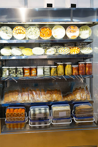 istock Many packed fish provision on shop shelf 500995046