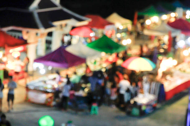 istock Stock Photo: blurred background from night walking street. 500995430