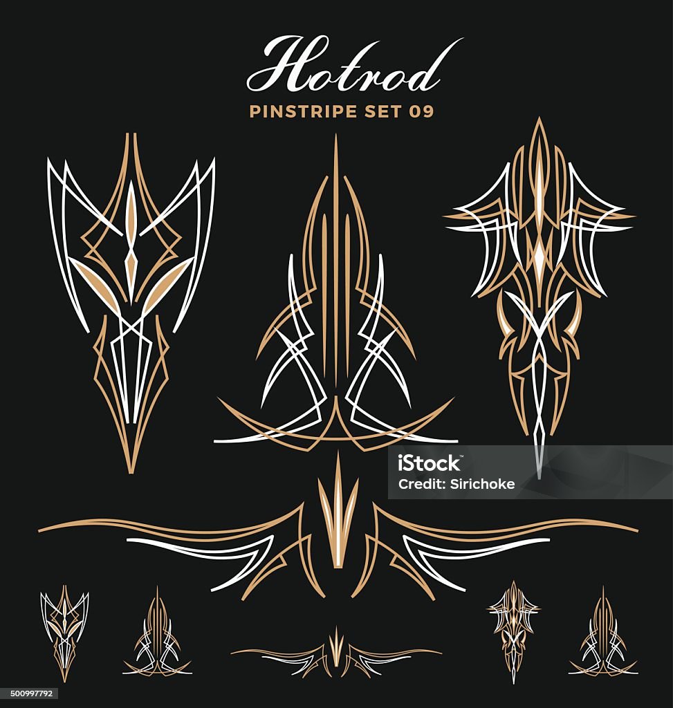 Bộ Nghệ Thuật Đường Nét Pinstripe Cổ Điển Hình minh họa Sẵn có ...