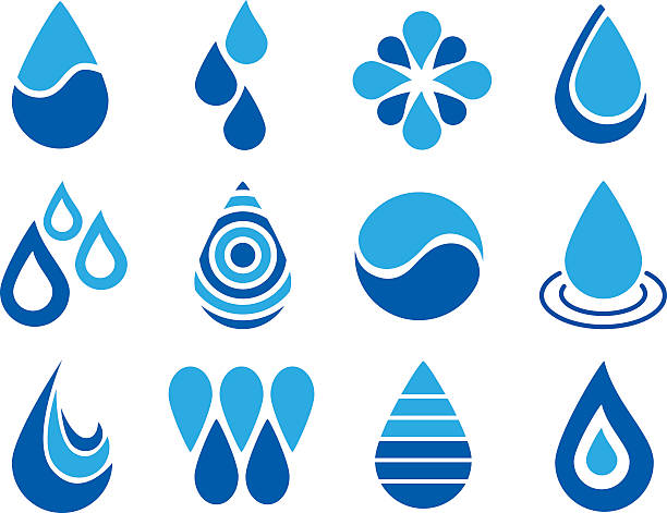 ilustraciones, imágenes clip art, dibujos animados e iconos de stock de iconos de agua gota - distilled water