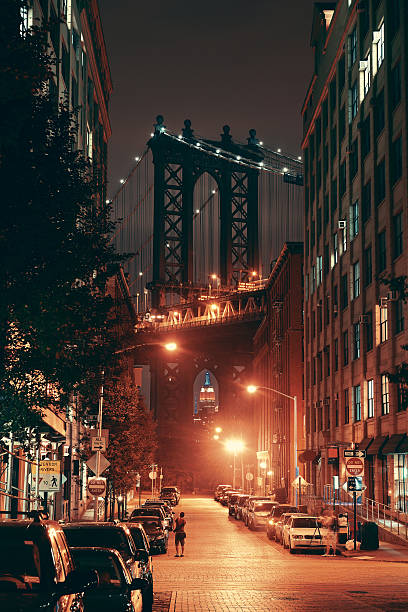 ponte de manhattan - manhattan bridge imagens e fotografias de stock