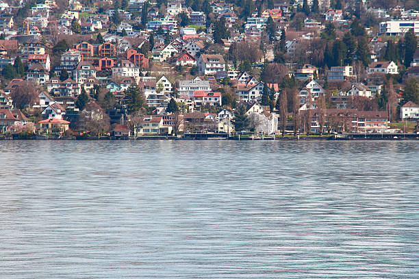 istock Houses and lake 501003968
