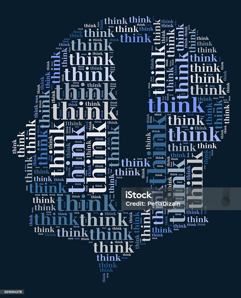 Think word cloud concept Think word cloud concept in human head shape 2015 Stock Photo
