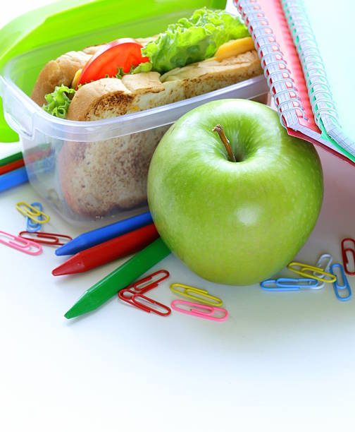 istock sandwich with cheese and tomato and green apple 501025991