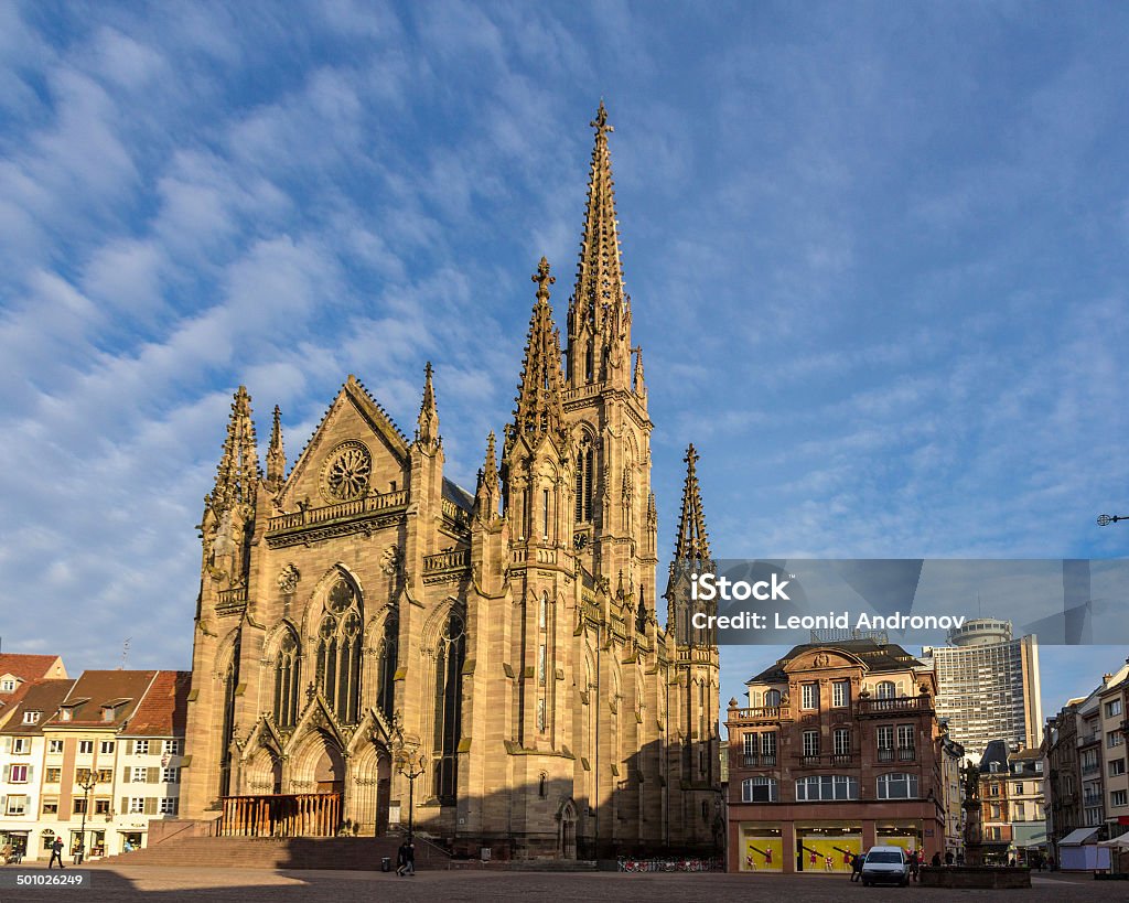 Temple Saint-Etienne of Mulhouse. Alsace, France Mulhouse Stock Photo