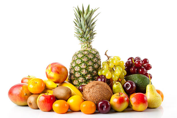istock Exotic fruits isolated on white 501027141