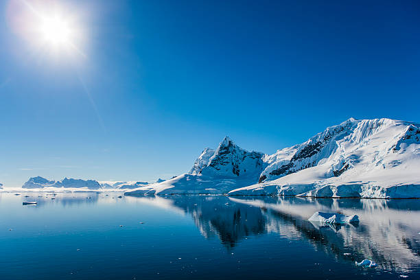 baía paradise, à antártida - antarctica imagens e fotografias de stock