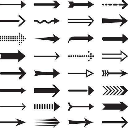 Arrows, design elements.