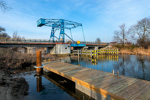 istock Bascule Bridge in river, Poland, Pomorskie 501030802