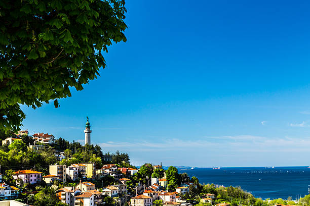 istock Old lighthouse in the bay of Trieste 501031302