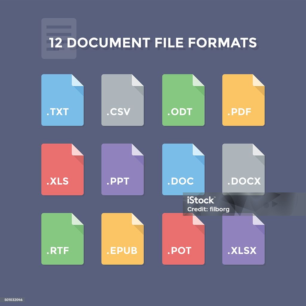 Document File Formats Stock Illustration - Download Image Now - 2015 ...