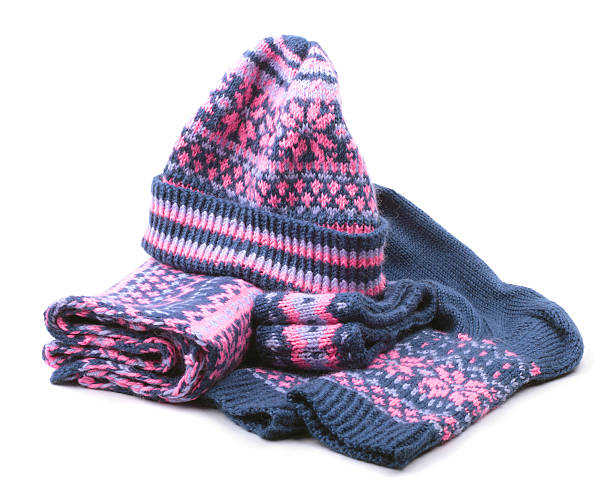 istock Winter woollen set isolated on white background 501032048