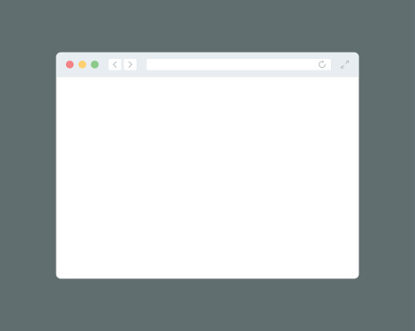 Simple modern browser window. Flat mockup template