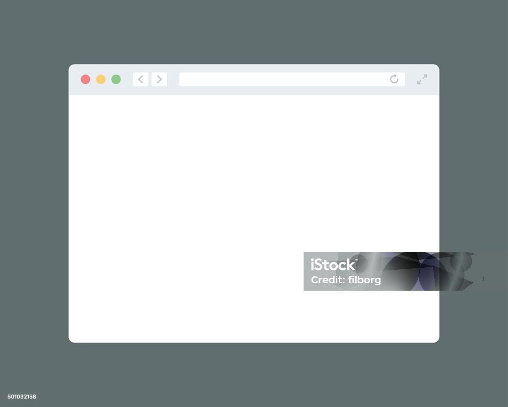 Simple Browser Window Simple modern browser window. Flat mockup template Web Browser stock vector