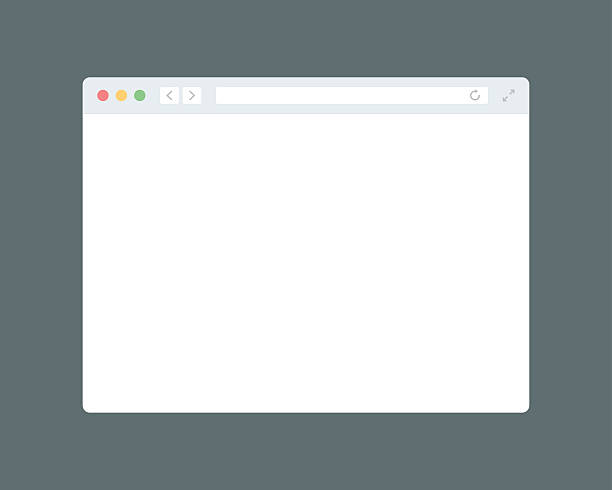 Simple Browser Window Simple modern browser window. Flat mockup template website wireframe stock illustrations
