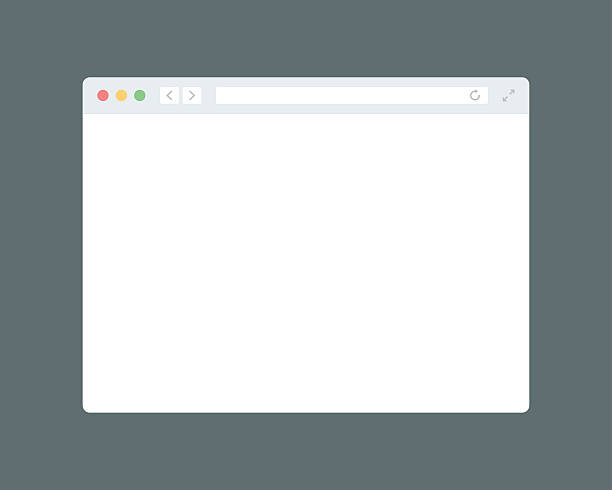 Simple Browser Window Simple modern browser window. Flat mockup template www stock illustrations