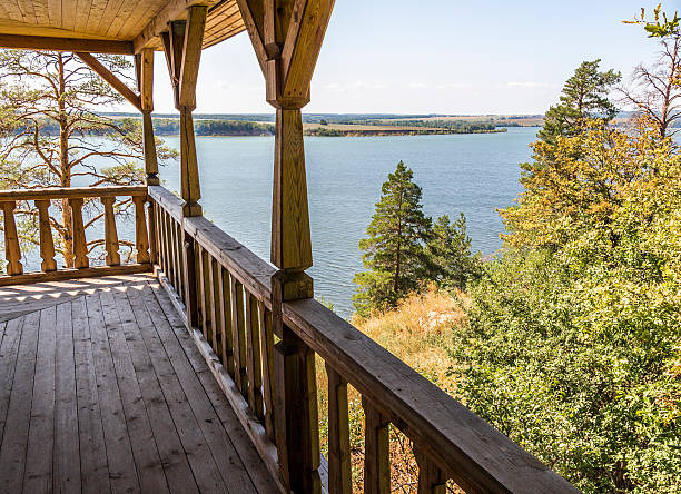 istock River view from the terrace of the house 501035376