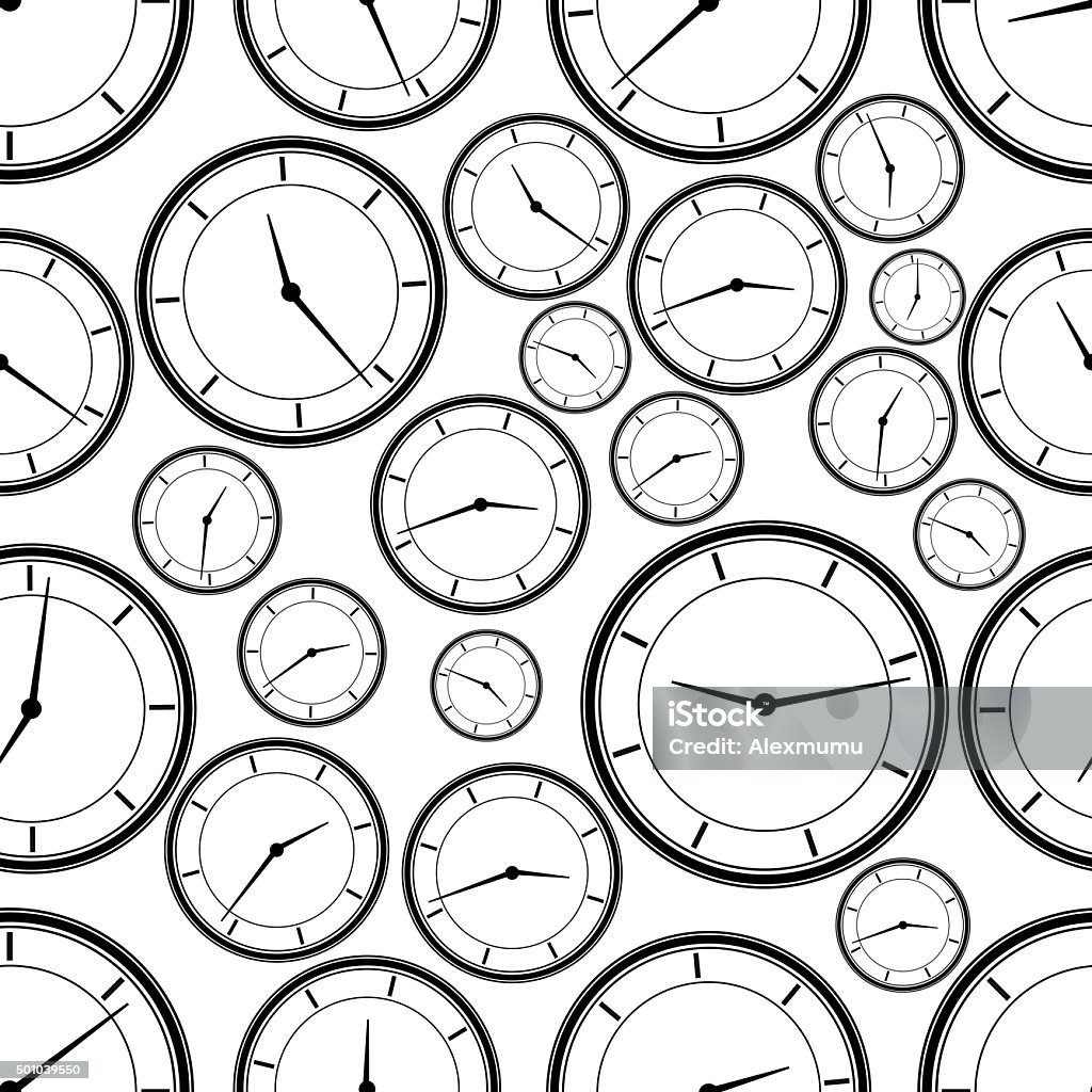 Clock Mode Pattern Seamless Repeating Pattern Of Abstract Clock Stock Illustration ...
