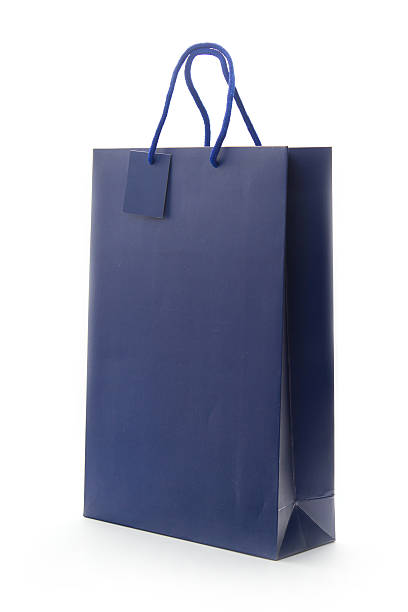 istock Blue shopping paper bag 501040767