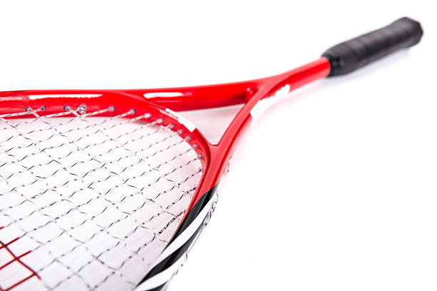 istock Squash racket on isolated background, shallow depth of field 501045197