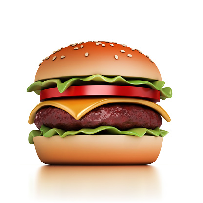 hamburger 3d illustration