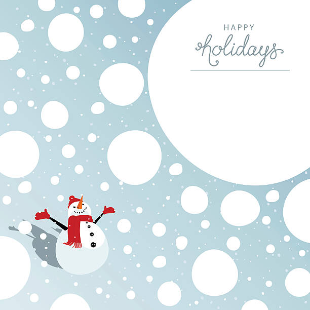 ilustraciones, imágenes clip art, dibujos animados e iconos de stock de feliz navidad tarjeta - snowball