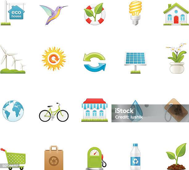 Hico Icons Green Environment Stock Illustration - Download Image Now - Energy Efficient, Plastic, Recycling