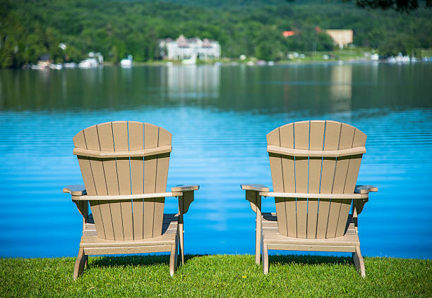 istock Adirondack wooden chairs 501046359