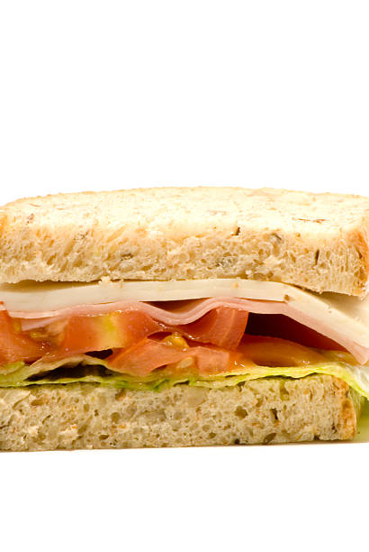 istock Sandwich of cheese, ham, tomato and lettuce 501057265