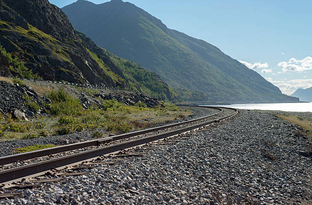 istock Railroad track next to the Seward Highway 501058028