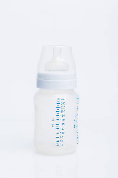 istock Baby bottle isolated on white background 501058258