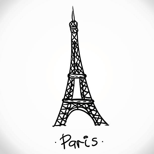 ilustraciones, imágenes clip art, dibujos animados e iconos de stock de vector de la torre eiffel - eifel