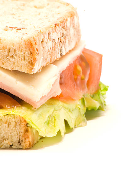 istock Sandwich of cheese, ham, tomato and lettuce 501060059