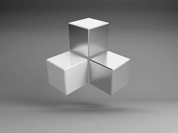 Photo of three cubes Logo