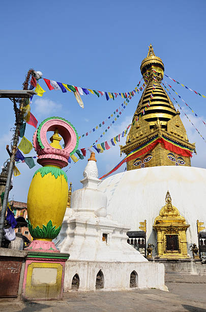 istock Swayambhunath Temple or Monkey Temple with Wisdom eyes 501060683