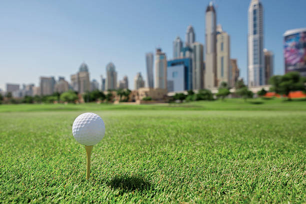 istock The best day for golfing. Golf ball is on tee 501063456