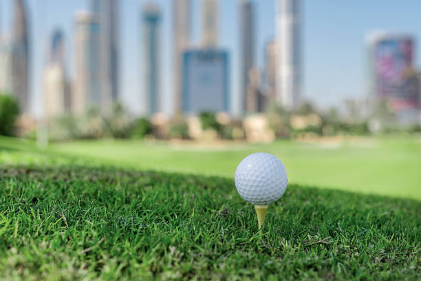 istock The best day for golfing. Golf ball is on tee 501063660