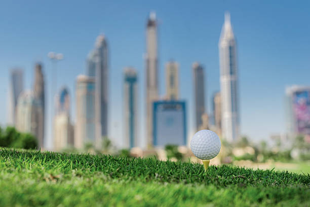 istock The best day for golfing. Golf ball is on tee 501063704