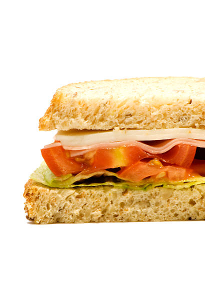 istock Sandwich of cheese, ham, tomato and lettuce 501063813