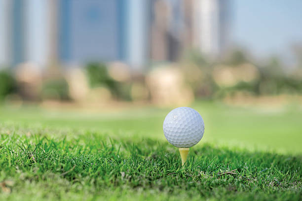 istock The best day for golfing. Golf ball is on tee 501063944